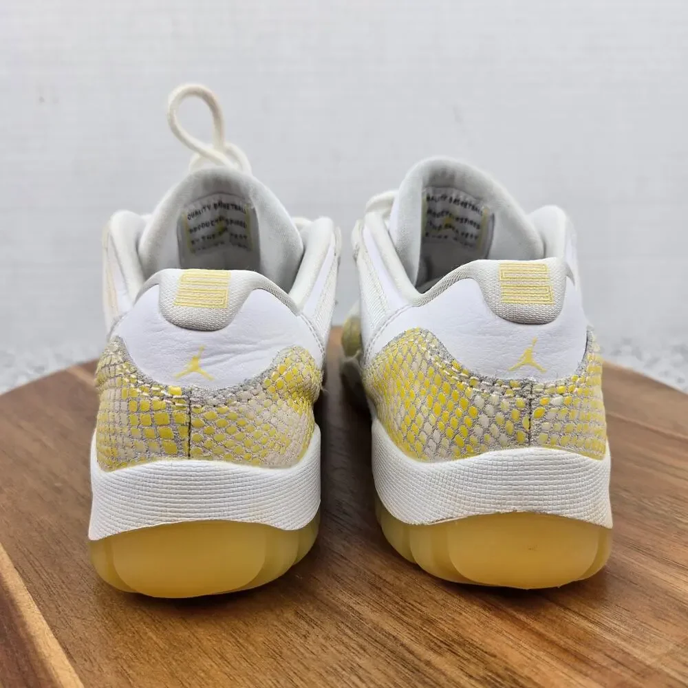 Jordan 11 Retro Low PS PreSchool Kids 1y Yellow Snakeskin Daily Casual Sneaker